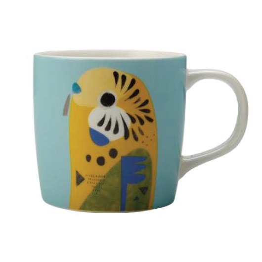 Maxwell & Williams Pete Cromer Mugs budgerigar
